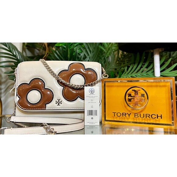 ✺✺ AUTHENTIC TORY BURCH FLOWER POWER EMERSON HANDBAG  ✺✺ - Picture 1 of 13